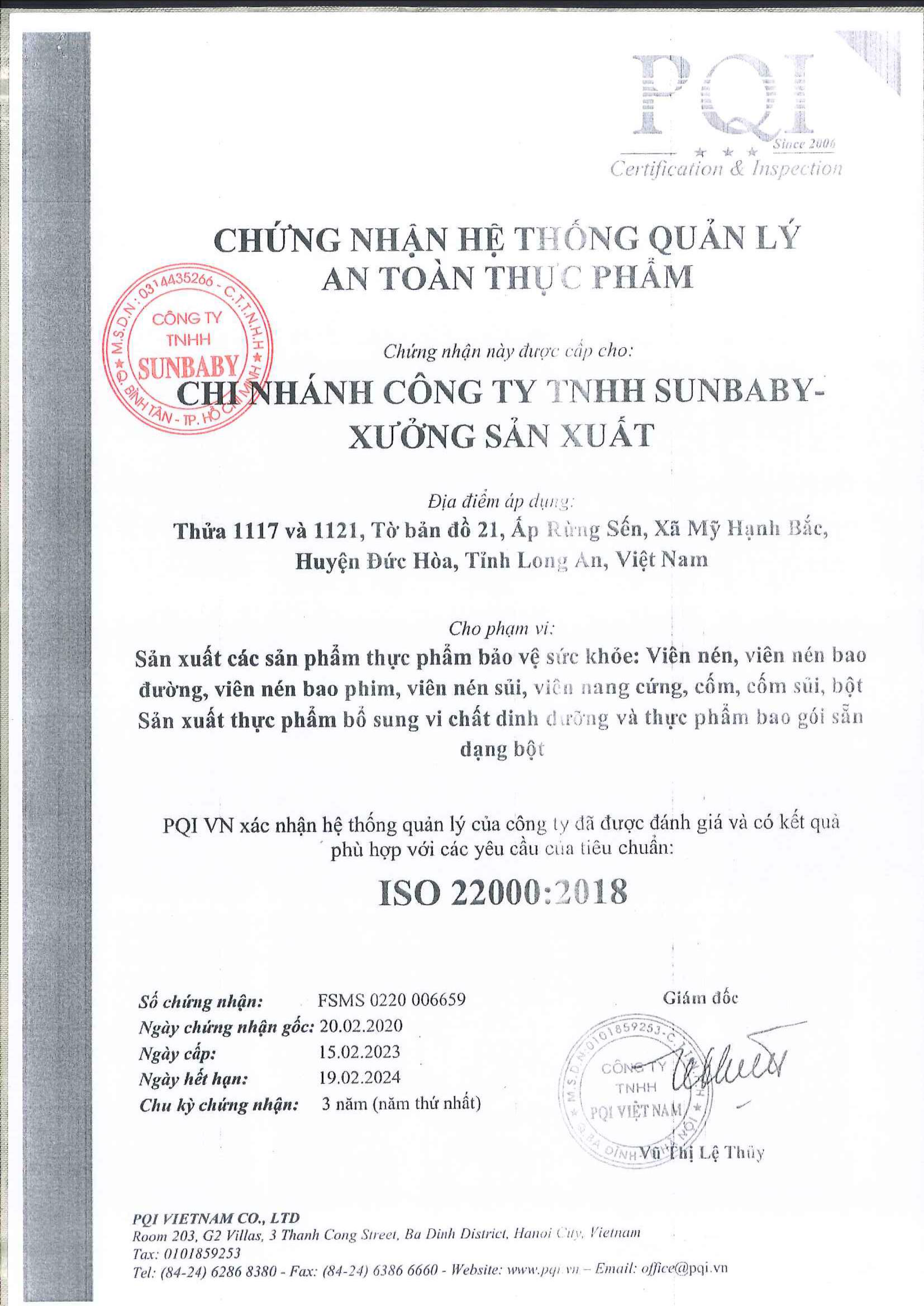 An toan thuc pham green