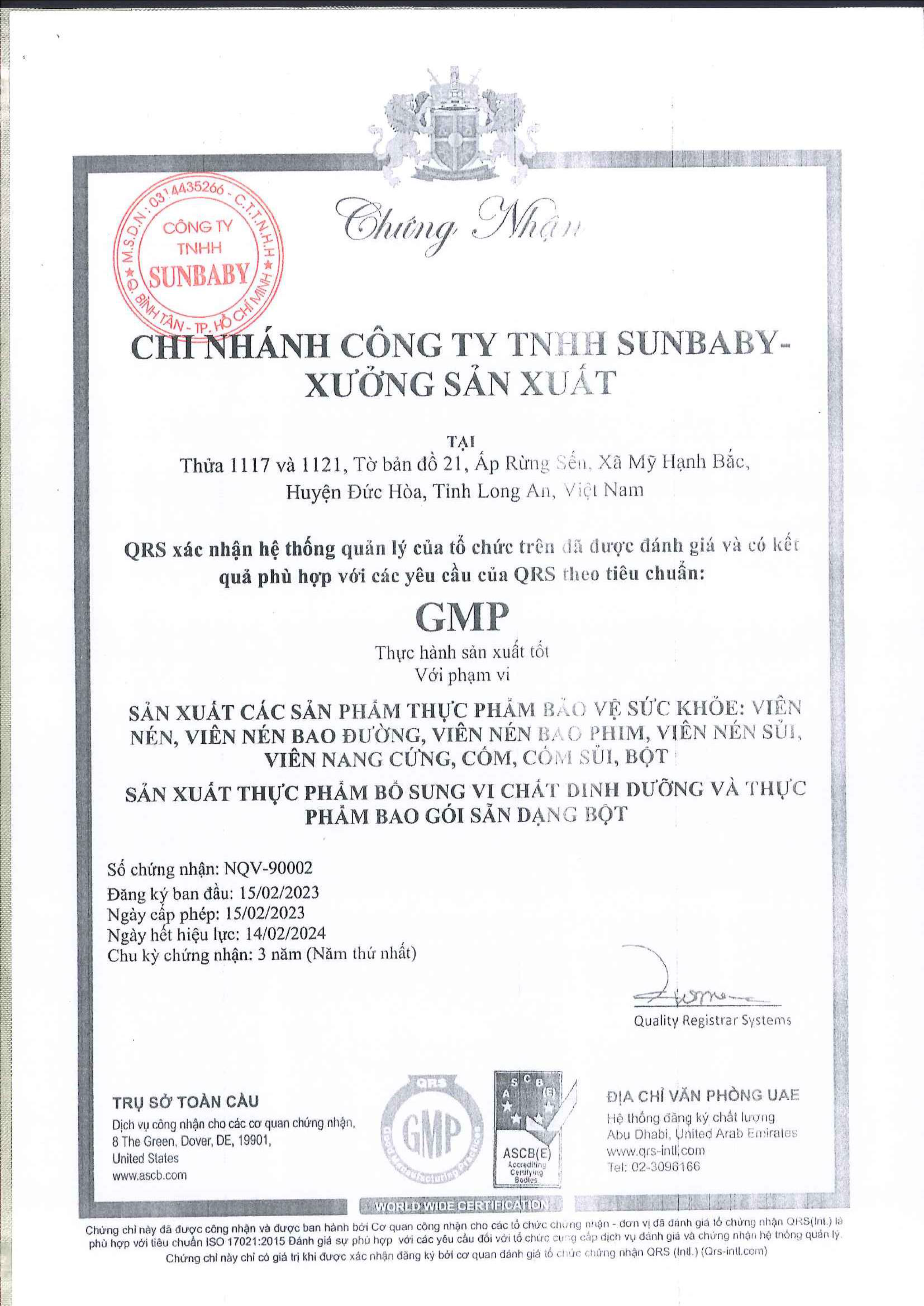 Chung nhan GMP 2