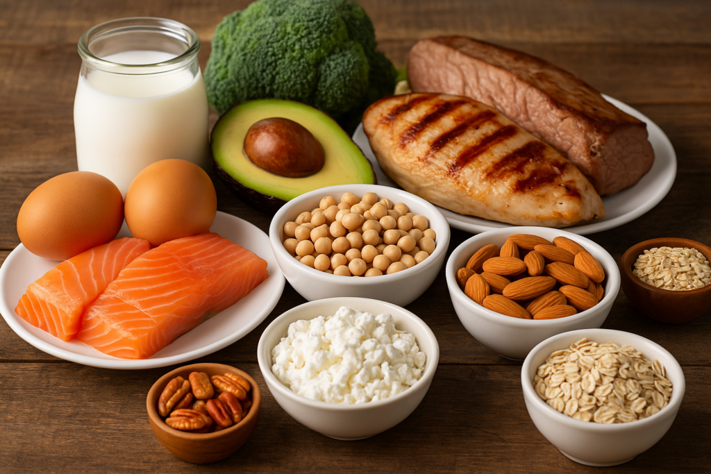 thuc pham giau dam cho benh nhan ung thu phoi