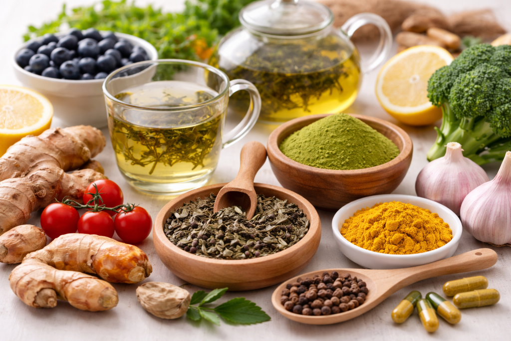 curcumin va tra xanh chong oxy hoa